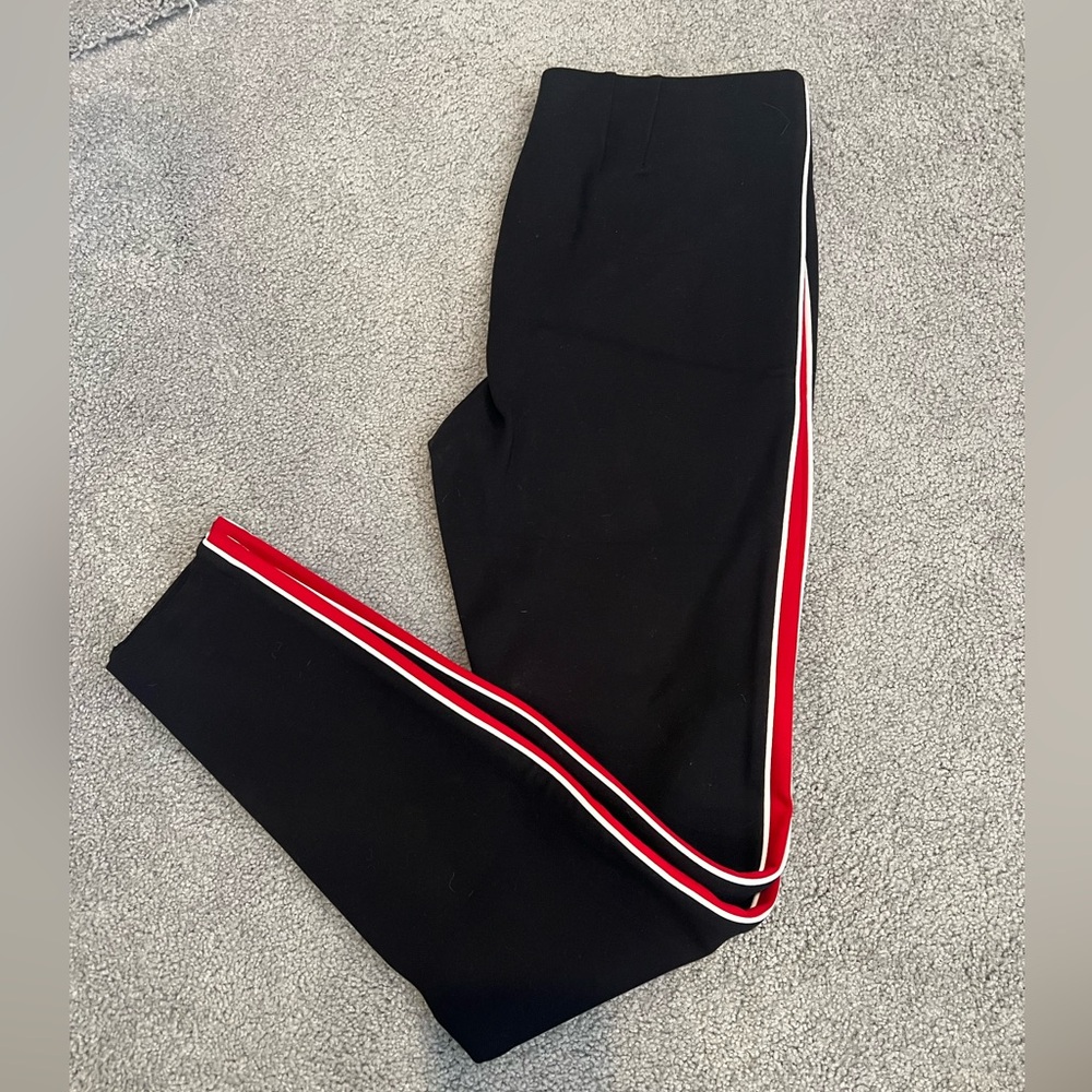 Zara red stripe legging